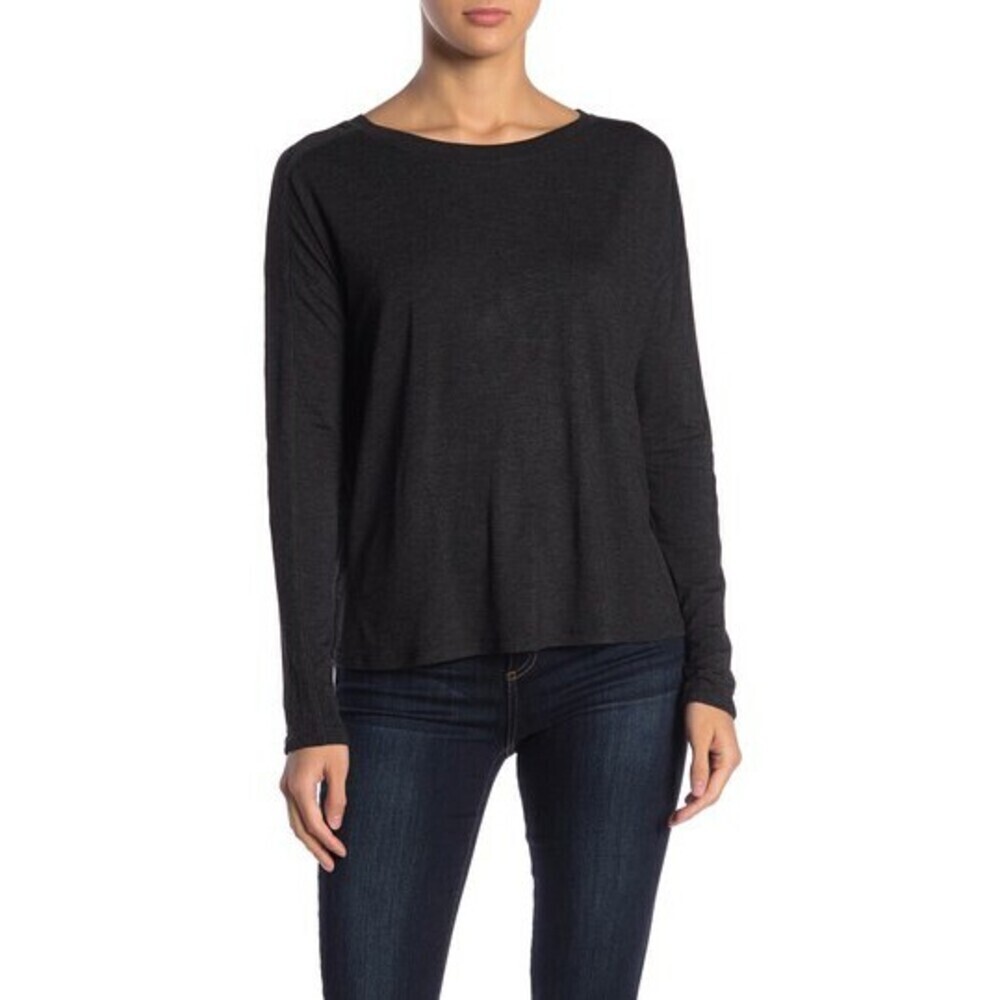 Cotton On Body Sleep Recovery Long Sleeve Top Black Marle Size XS